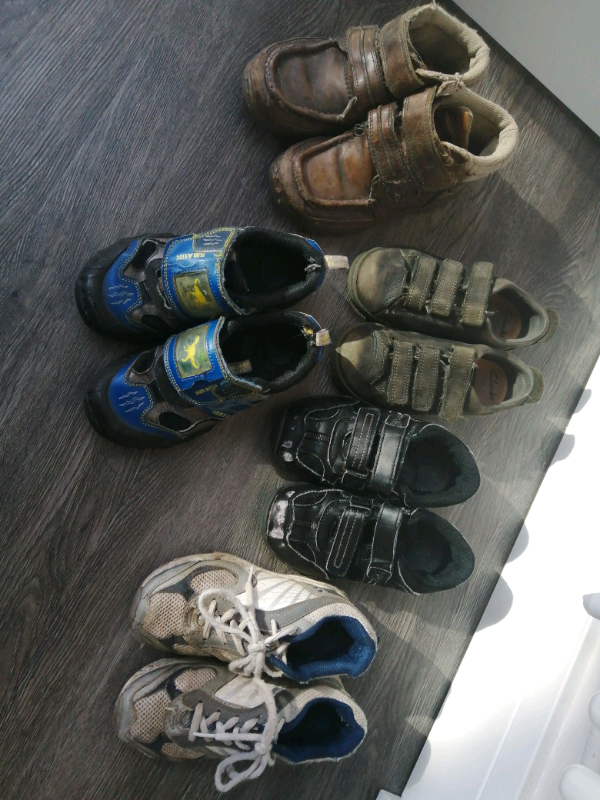 5 pairs boys trainers shoes and boots 